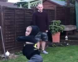 Lucia has taken martial arts lessons from Tom Metcalfe.